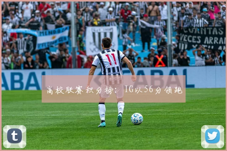高校联赛积分榜：IG以56分领跑